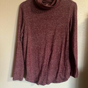 Max Studio Burgundy Cowl Neck Sweater